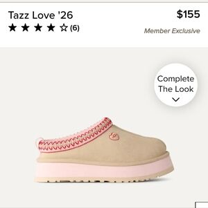 UGG Tazz Love '26 Tan and Pink Slip-On Shoes